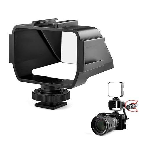 Camera Vlog Selfie Flip Screen,Camera Screen Mirror With Cold Shoe Mount Adapter for Sony A7RIV A7RIII A7RII A7III A7II A6000 A6300 A6500 Fuji XT2 XT3 XT20 XT30 Nikon Z6 Z7 Canon EOS M5 Panasonic GX85