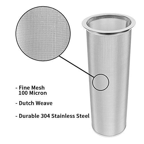 Cold Brew Coffee Maker Filter For 2Quart/64Ounce Wide Mouth Mason Jar-Iced Coffee&Tea&Fruit Maker-Food-Grade 304 Stainless Steel Coffee Filter-Free Silicone Seal Gasket&Coffee Scoop.(Jar Not Included) #TOP2