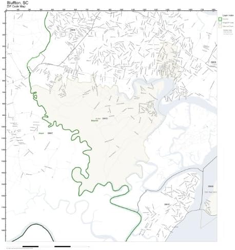 Bluffton Sc Zip Code Map Amazon.com: Working Maps Zip Code Wall Map Of Bluffton, Sc Zip Code Map Not  Laminated : Office Products