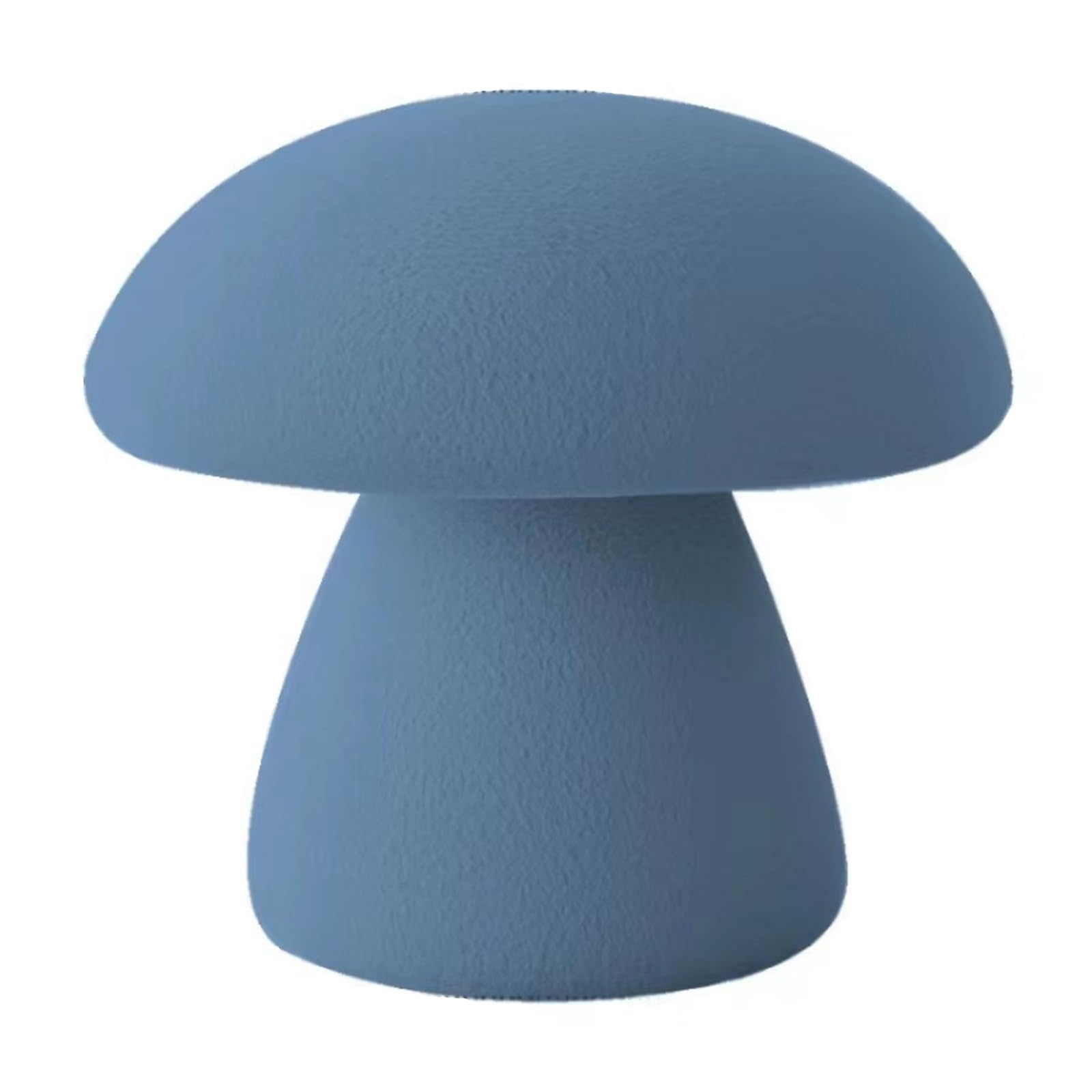 Pouf a fungo, sgabello da toeletta imbottito in velluto con struttura in legno massello, morbido poggiapiedi, per soggiorno, camera da letto e ingresso (40 x 45 cm, blu)