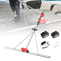 Electric Concrete Processing Tool mit 150 cm langer Edelstahlplatte, Zweifrequenz-Vibrationsrüttler für Betonoberflächen, 9 Geschwindigkeitsstufen, 2 Batterien mit 25000mA