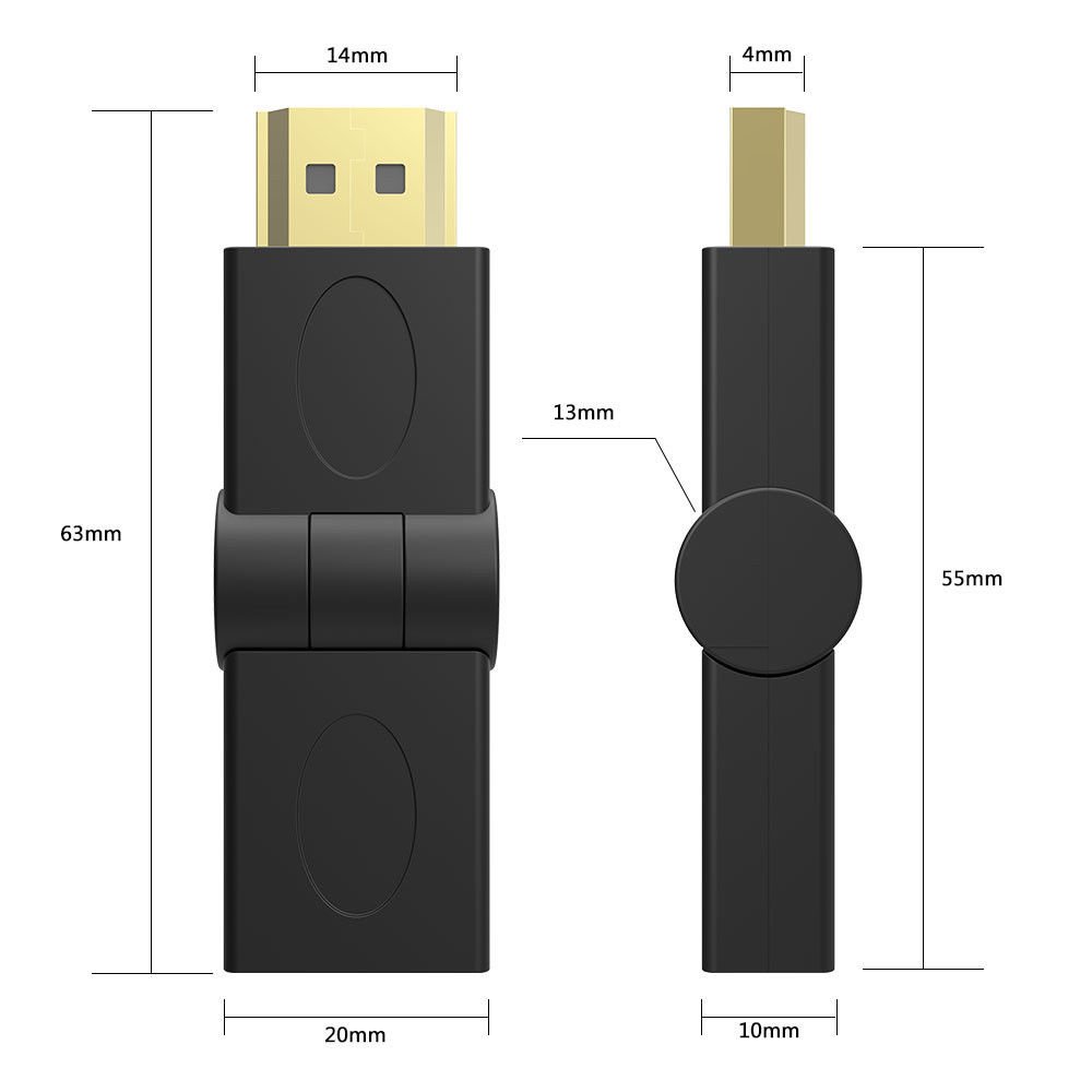 HDMI Adapter - 180 Degree Angle Converter -4