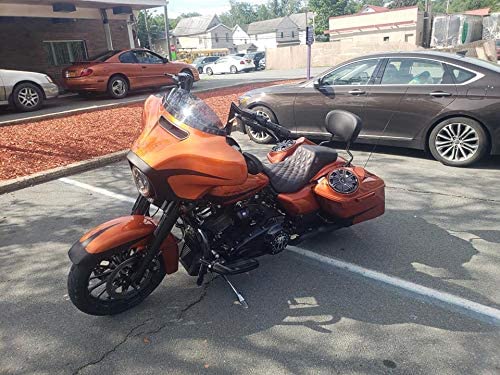 Tapas para bocinas de alforjas de moto Moto Onfire 8 pulgadas Scorched Orange para Harley Touring 2014+ miniatura 4