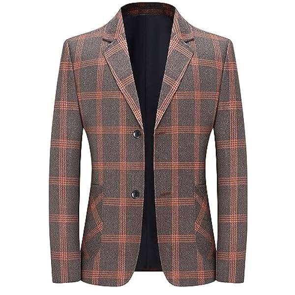 Formell blazer för män business casual klassisk rutig icke-strykning smal blazer