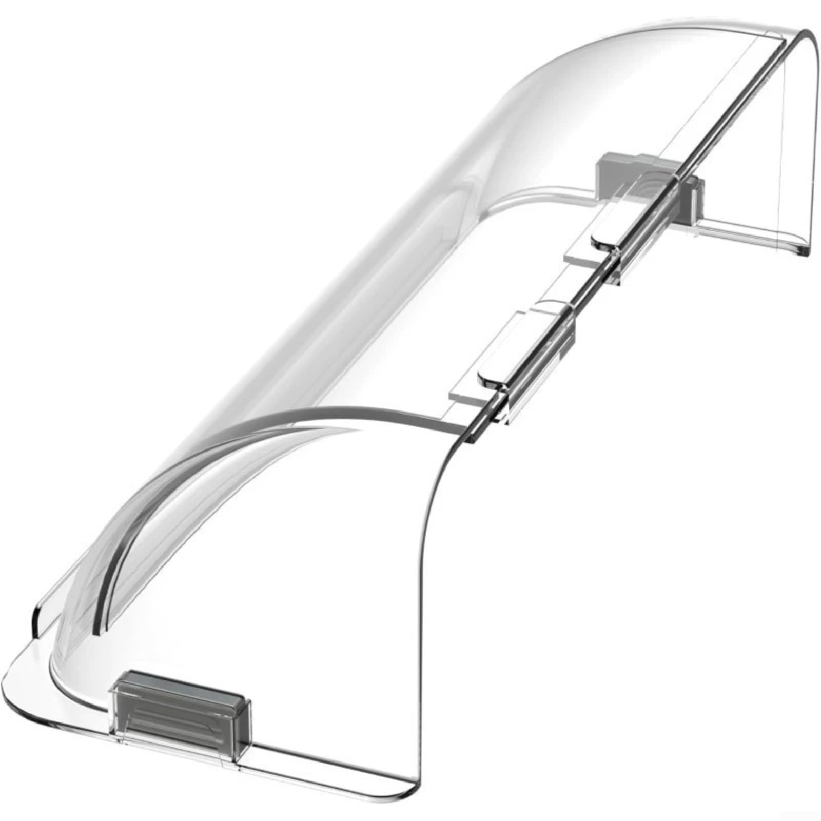 Lot de 6 déflecteurs d'air magnétiques pour chauffage résidentiel et aérations de climatisation en polycarbonate transparent ou vague - Réglable de 22,9 à 38,1 cm - Convient au sol, au mur