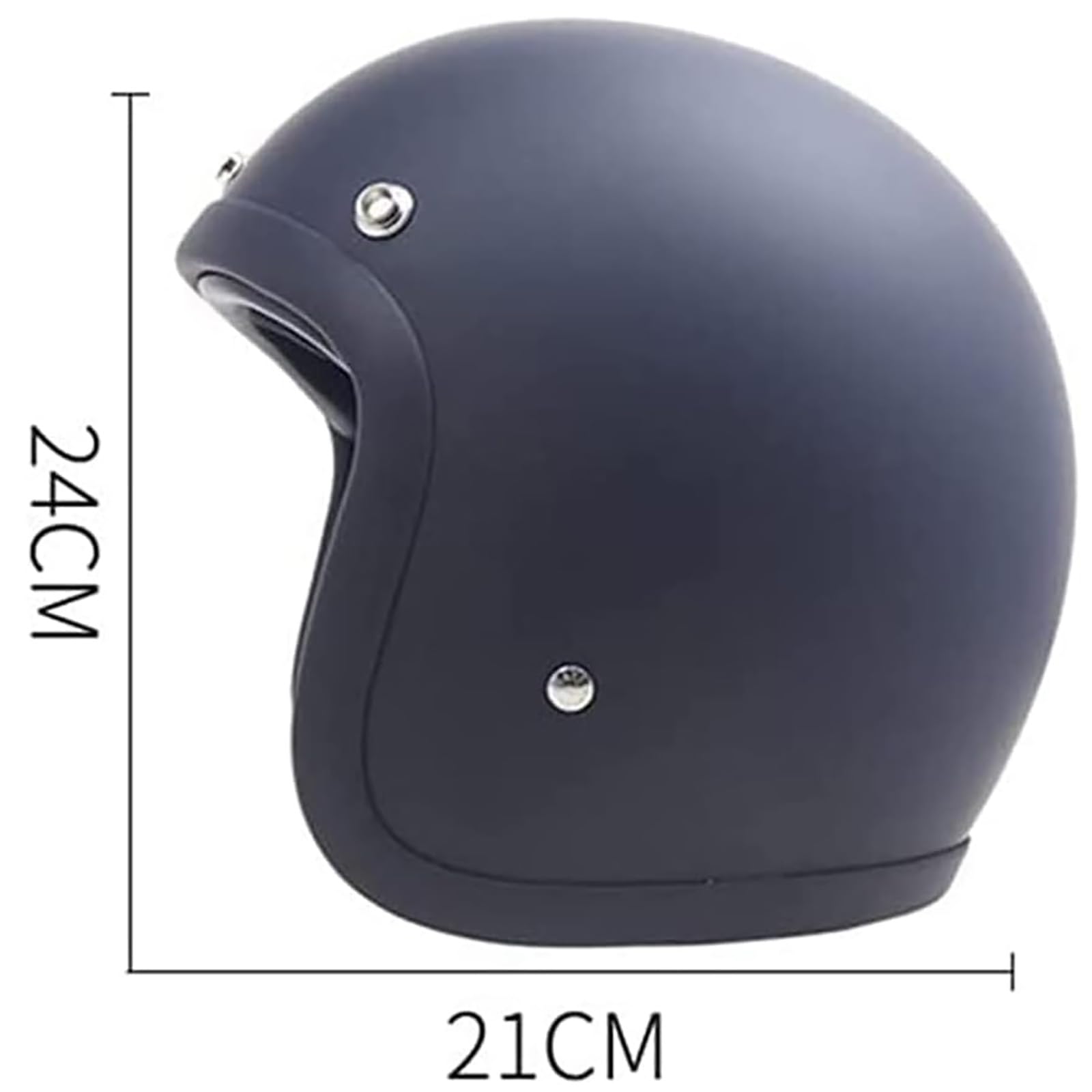 Classic Helmet 500TX Casco Pequeño Vintage Casco Jet Scooter ECE 3/4 Casco Medio Retro Estilo Casco De Motocicleta para Hombre Mujer,Gloss Black,XL