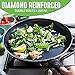 GreenLife Soft Grip Diamond Healthy Ceramic Nonstick, 5 Piece Cookware Pots and Pans Set, PFAS-Free, Dishwasher Safe, Black