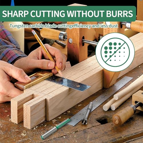 6 Stück Fräser für Oberfräse Set, Nutfräser Schaftfräser Holzfräser für Oberfräse Zubehör, Fräsbohrer Bohrfräser für Holz Schneiden Nutfräsen, Router Bits(3mm 4mm 5mm 6mm 7mm 8mm)