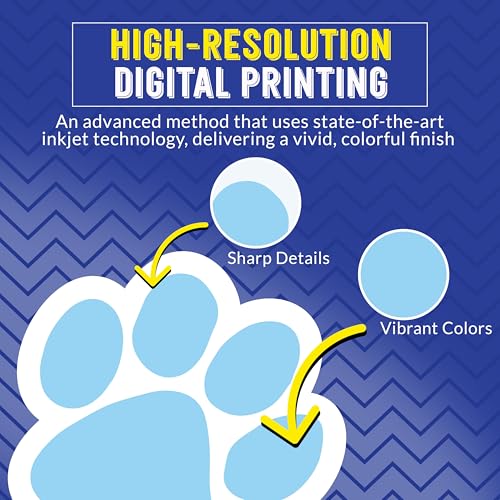 Image of Magnet Me Up Light Blue Paw Print Car Magnet - 5 inchx5 inch Heavy-Duty Weatherproof Vinyl, Magnetic Decal, Pet Lover Gift, Animal Rescue Support, Car, Fridge, Locker Decoration, Made in USA | Heavy duty magnetic decal for car, truck, SUV or fridge, full color UV printed