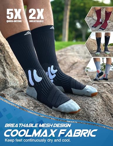 Chaussettes de course de compression Coolmax pour homme - 2