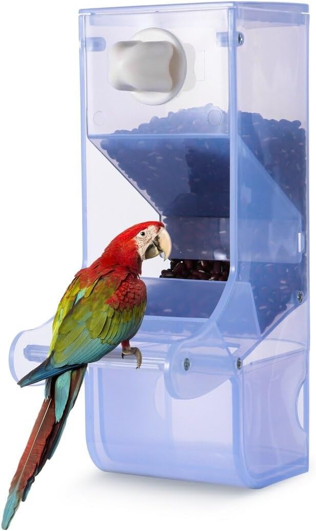 Automatic Parrot Feeder, No Mess Bird Feeder for Cage
