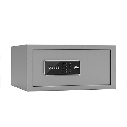Godrej Security SolutionsForte Pro 25 litres Digital Electronic Safe Locker for Home & Office with Motorized Locking Mechanism (Light Grey)