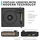 Trynnay Plattenspieler mit Lautsprecher Vinyl Schallplattenspieler Wireless LP Phonograph mit Eingebauten Stereo-Lautsprechern 3-Gang-Riemenantrieb Plattenspieler mit Lautsprechern Vintage-Kohle