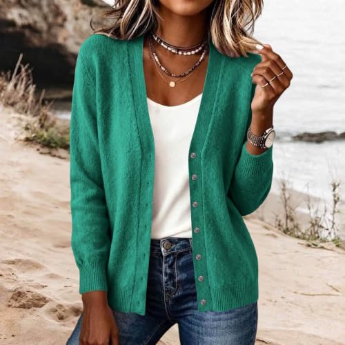 Cardigan Sweaters for Women V Neck Long Sleeve Knit Cardigans Shrug - image 2