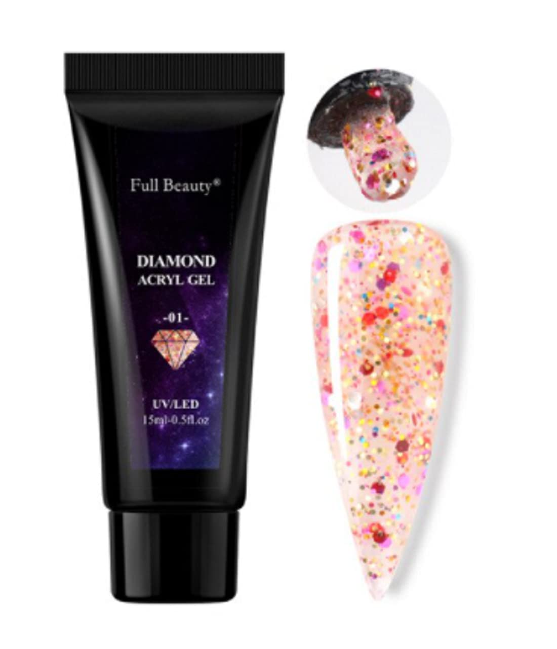 VIKSON INTERNATIONAL 15 ML NUDE GLITTER Polygel For Nails Extensions Finger nail art Manicure Acryl gel Varnish hybrid UV Poly gel