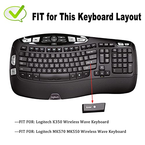 Protector de teclado i-Tensodo para Logitech K350 MK550 MK570 miniatura 2