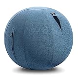 Vivora Luno - Sitting Ball Chair for Office and Home, Lightweight Self-Standing Ergonomic Posture Activating Exercise Ball Solution with Handle & Cover, Classroom & Yoga, Standard