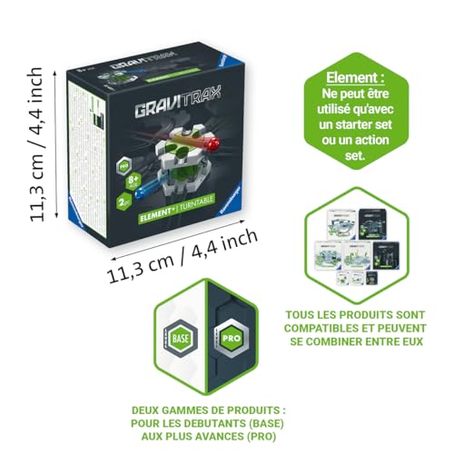 Ravensburger GraviTrax Pro Élément Turntable Circuit de Billes Jeu de Construction créatif Parcours de Billes à Construire Dès Version française 22433 - vue 6