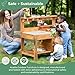 Guidecraft Acadia Kids' Outdoor Mud Kitchen Playset - Pretend Play Kitchen with Sink, Stove, and Accessories | Wooden Backyard Playset | Outdoor Play Furniture for Kids | Outdoor Toddler Activities