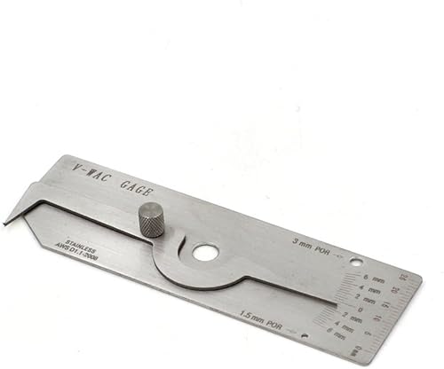Vista 9 de Soldadura V-Wac Gage METRIC MÉTRIC Biting Edge Undercut Inspección de soldadura Herramienta de medida de calibre