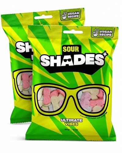 2 PACK Shades by Niko Sour Sour shades 150g 1 pack gummy 100% Vegan/Gluten free Sweets