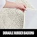 Gorilla Grip Bath Rug, 44x26, Thick Soft Absorbent Chenille Rubber Backing Bathroom Rugs, Microfiber Dries Quickly, Shaggy Machine Washable Mats, Plush Durable Rug, Bathtub Shower Floor, Ivory Cream