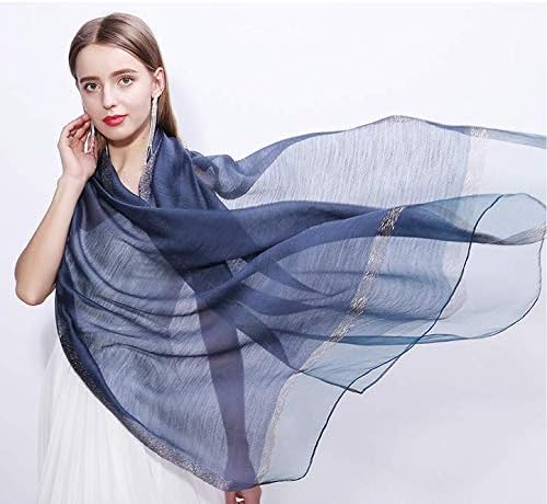 HURESON Lightweight Silk Scarf Shawl Elegant Soft Shawls and Wraps for Evening Dresses glitter Scarves for Women for All Seasons - Image 2