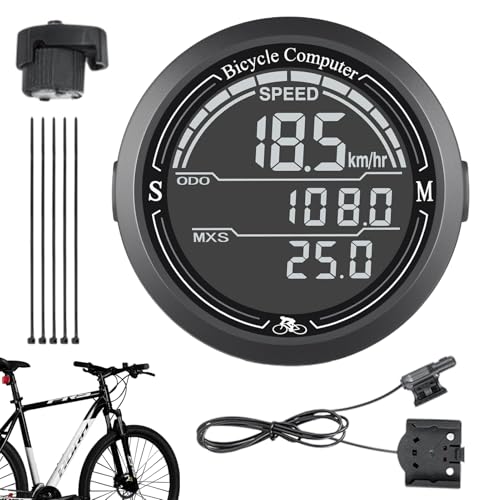Large and Clear LCD Screen: Features a high-contrast easy-to-read display that visible in daylight or low light making it simple to check stats without interrupting your ride or taking your eyes off the road
