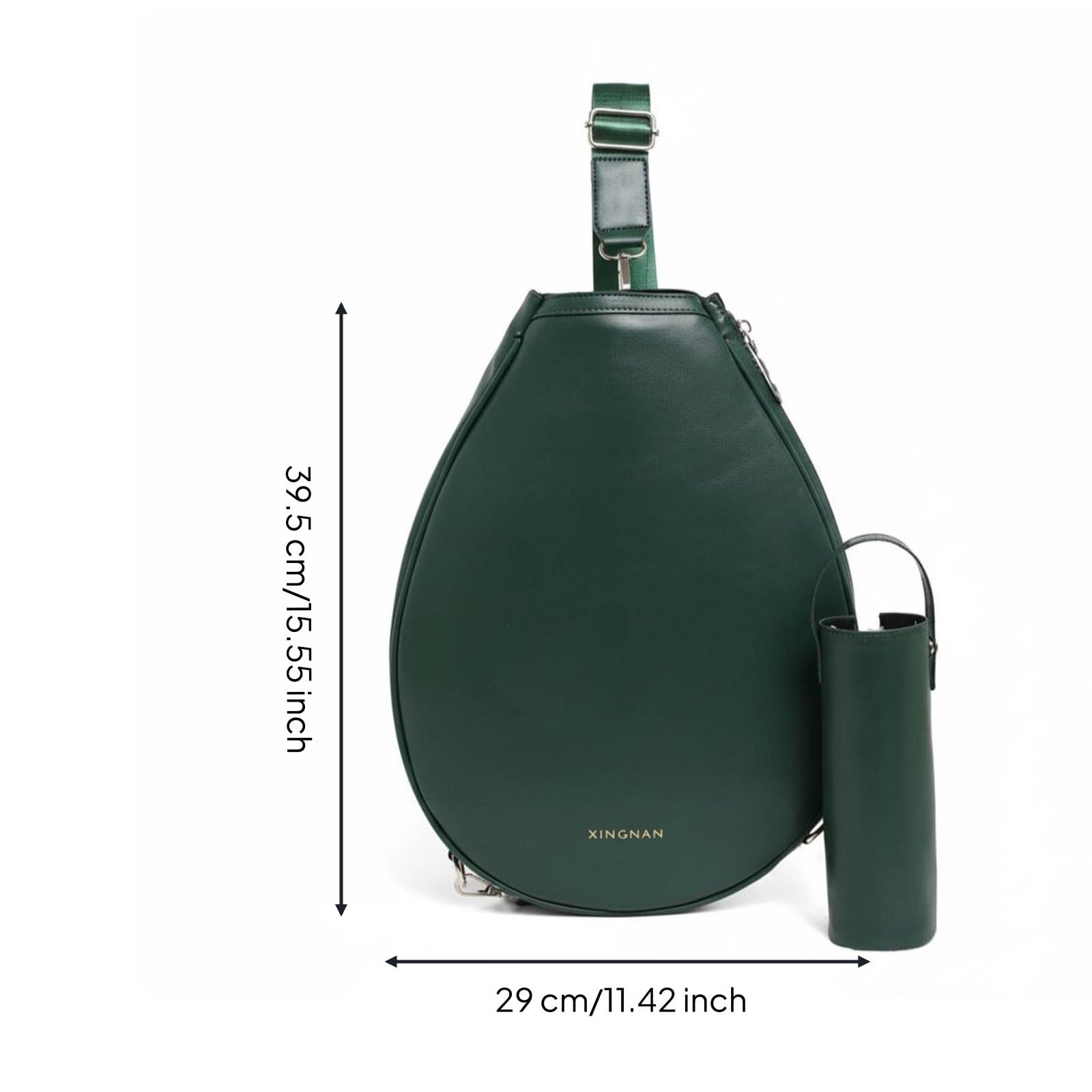 Borsa Racchette Sportiva Custodia Porta Racchetta Tracolla Regolabile Zaino Spalla Scomparto Principale Capiente Porta Borraccia Pelle PU Resistente