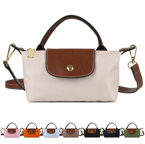 KINEVN Mini Crossbody Bag Ladies Shoulder Totes Bag With Adjustable Strap Shopping Commuting (Cream)