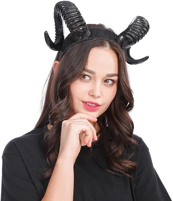 Halloween Gothic Devil Headband Sheep Horn Hairband Cosplay Accessories For Party Cosplay Costume Headpiece - Image 5