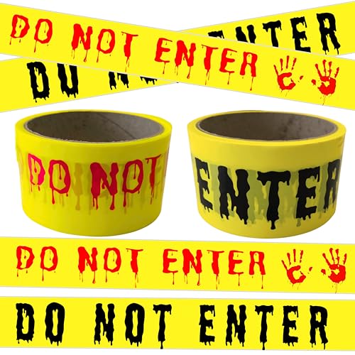 2Pcs Halloween Decorations Caution Tape - 2 inch x 164