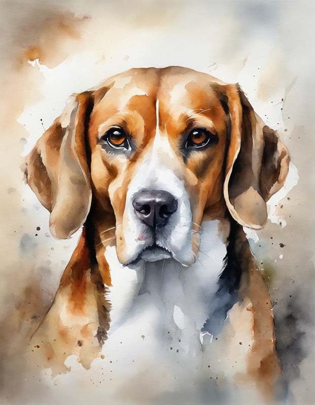 ZMHZMY Paint by Numbers DIY Beagle Dog Animal Art Oil Painting Home Decor 40x50cm Frameless