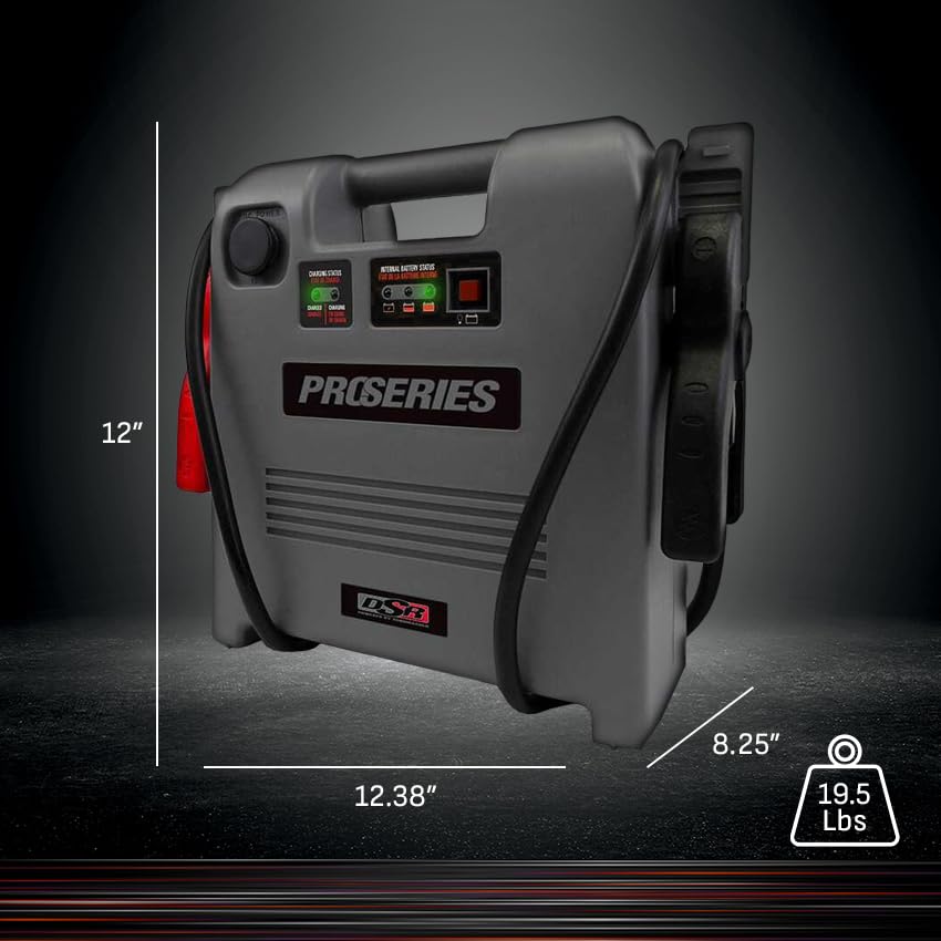 Schumacher DSR119 DSR ProSeries Rechargeable AGM Jump Starter-1800A, 12V-with 12V DC Power Port