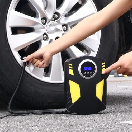 Compresor de aire portátil para coche inflador de neumáticos digital 12V con LED 2