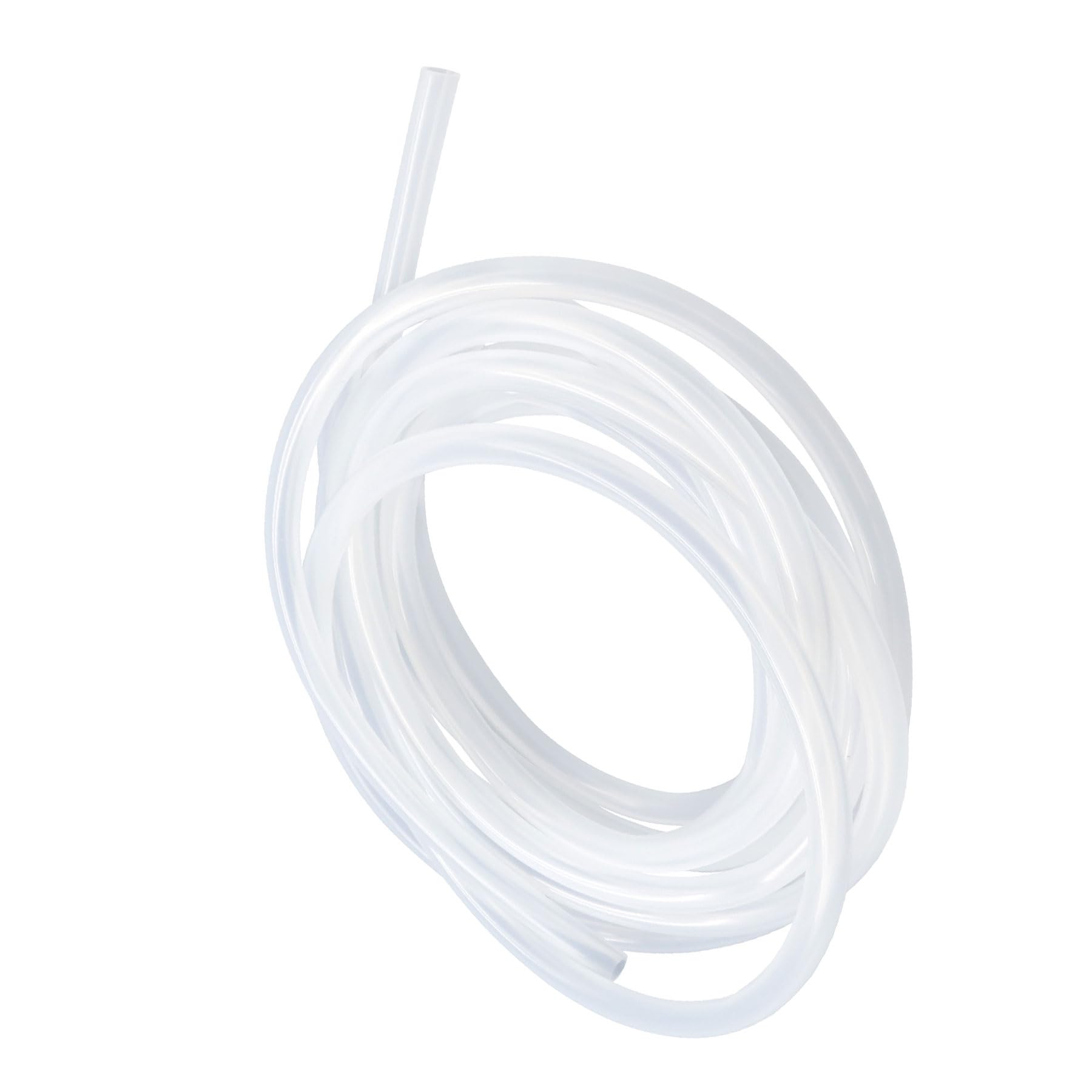 LAVMHAB Clear Silicone Tube Food Grade Hoses Size 5mm x 8mm, Length 6m (19.6ft), Thickness 1.5mm, Flexible Rubber Silicone Tubing for Air Hoses Water Pipes