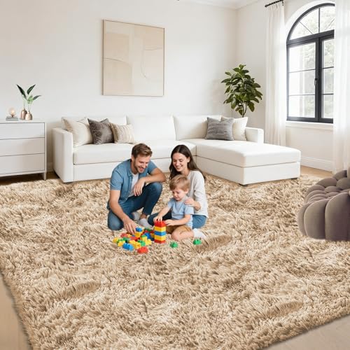 Tapete suave camel 8'x10' para sala y dormitorio miniatura 3