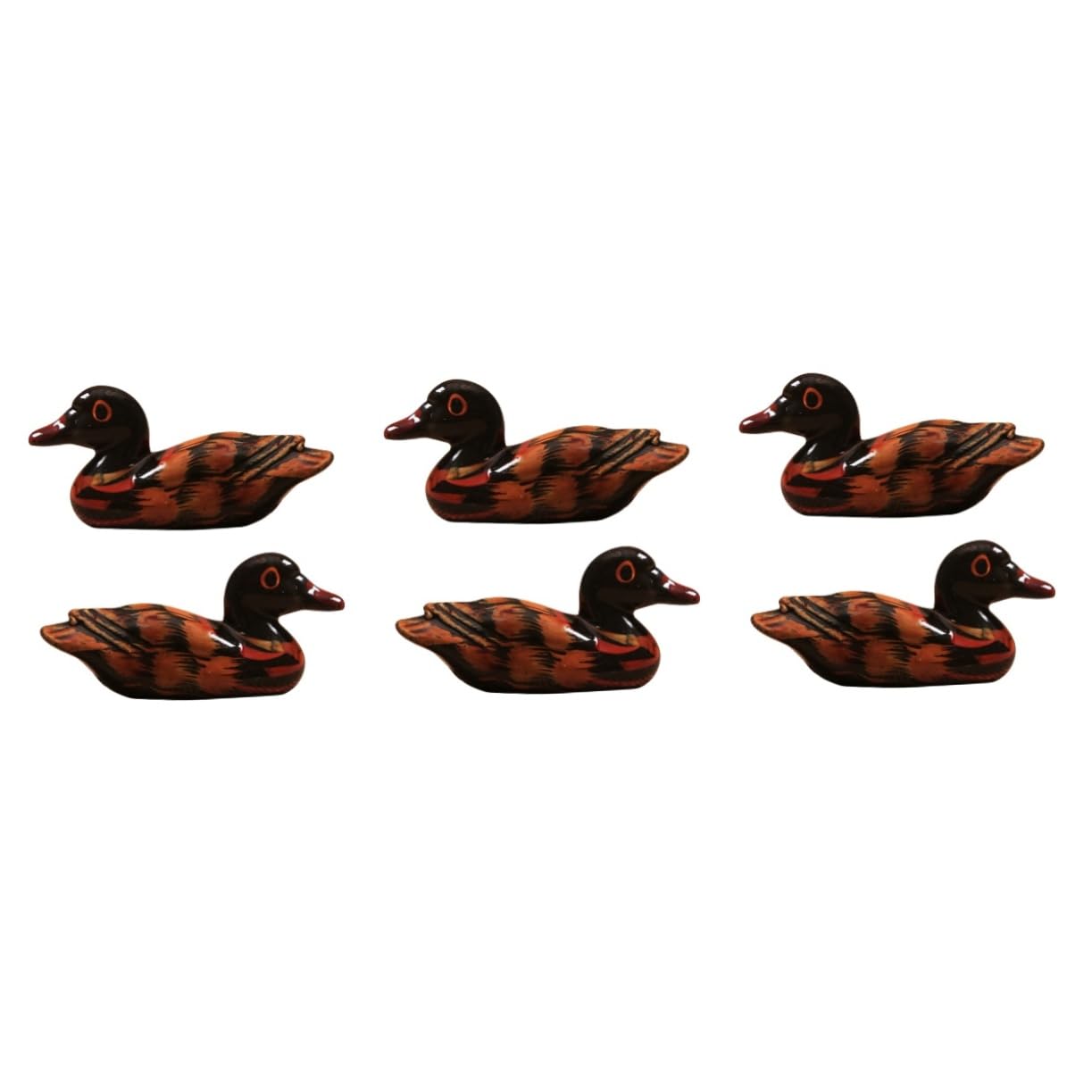Support décoratif pour Baguettes, Porte-cuillères, Support pour cuillères et fourchettes en Porcelaine, en Forme de Canard (6 pièces).