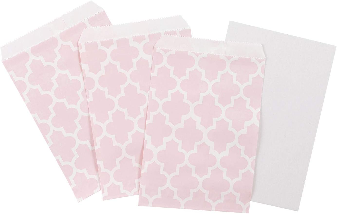 Folia Craft Set Made, 28 Bags Motif Print, Each 13 x 18 cm, for 3 Paper Stars in Snowflake Design, Diameter 36 cm, us:one Size, Pink & White