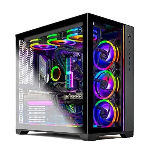 Skytech Prism II Gaming PC Desktop – Intel Core i9 12900KS 3.4 GHz, RTX 3090 Ti, 1TB NVME Gen4 SSD, 64G DDR5 RGB, 1000W Gold PSU, 360mm AIO, AC Wi-Fi, Windows 10 Home 64-bit