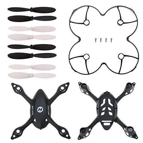 Holy Stone HS170C Black RC Drone Quadcopter Spare Parts Crash Pack (2 Spare Blades Sets+ 1 Propeller Guard+4 Screws+1 Body Shell Set)