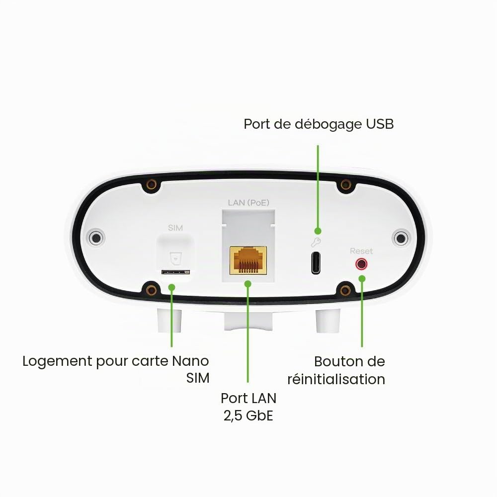 Zyxel Routeur 5G Extérieur Protection IP55 | Haut débit 7 Gbps | LAN PoE 2,5 GbE | Géré par Nebula Cloud | Montage sur Bureau, Mur, Fenêtre ou Poteau | Résistant aux Intempéries [FWA70] | Débit 5G jusqu'à 7 Gbps, 4 Antennes Directionnelles 9 dBi, Résistan