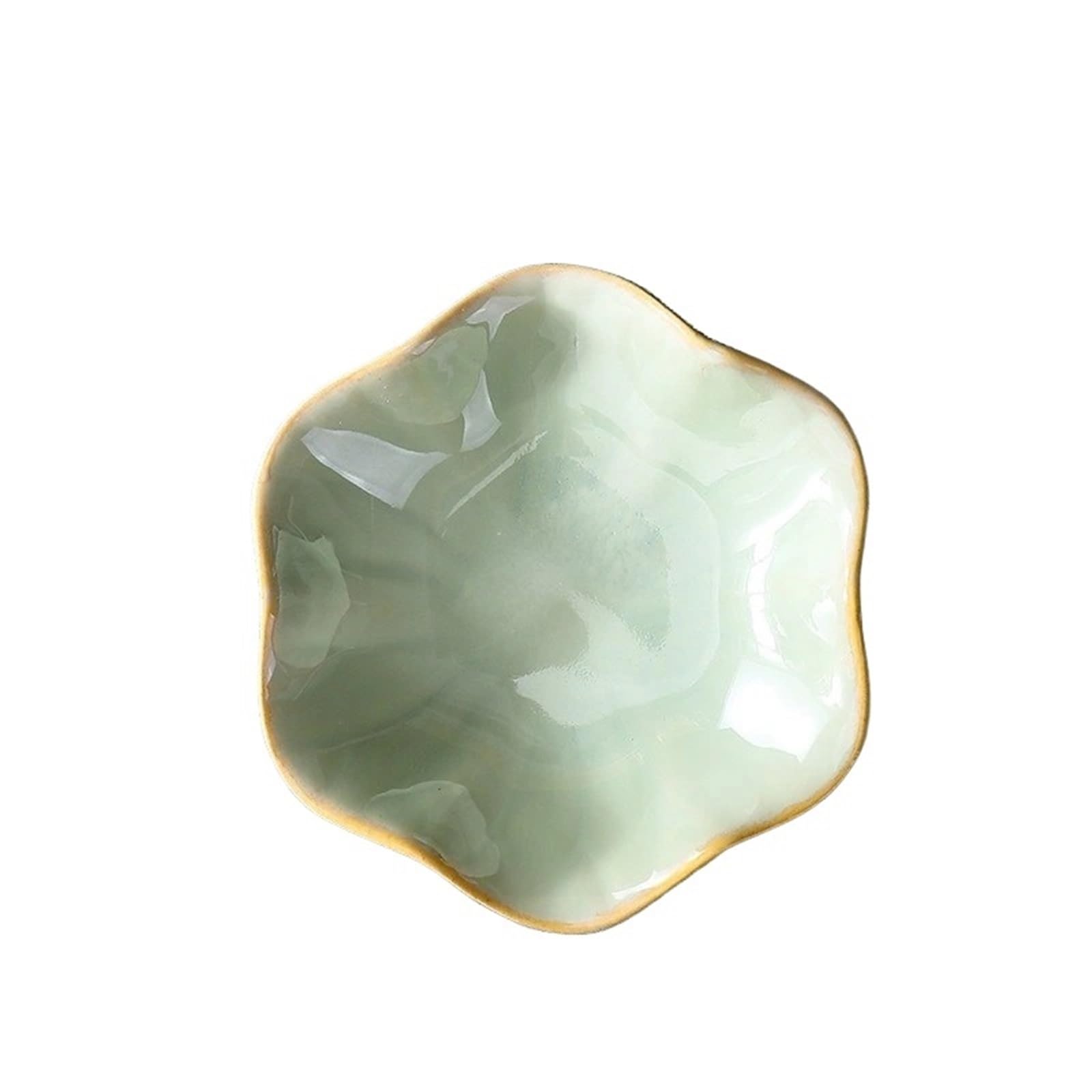 QXBFNDC Ceramic Jewelry Dish Ceramic Lotus Leaf Shaped Jewelry Tray - Decorative Ring Dish Organizer For Vanity, Bathroom & Home Decor(Color 4)