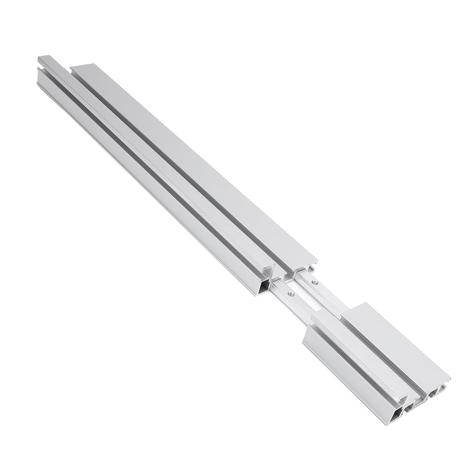 Przykładnica Ukośna Dokładna i Wszechstronna Prowadnica Teleskopowa do Obróbki Drewna, materiał ze Stopu Aluminium, Regulacja Długości w Zakresie 50–86 Cm do Pracy z piłą stołową i Stołem