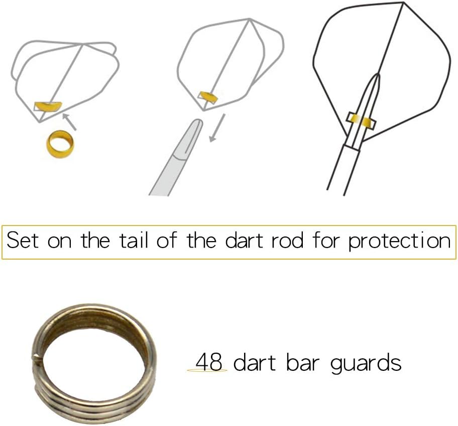 DIMBOI Darts Tune-up Kit Pack - Dart Flight Protectors, Rubber O Rings, Weights, Shaft Rings, Wrench Tool, Accessories Set