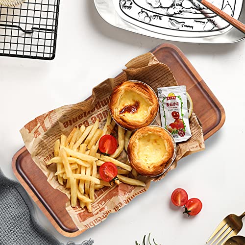 Ayiaren WOODEN TRAY Acacia Wood Platters Small 12 Inchx6 Inch Long Charcuterie Board Rectangle Decorative Tray Wooden Serving Platter For Food Appetizer Cake Plates Kitchen Dish Cheese Boards Rectangular Snack Dessert Trays thumb #5