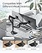 monTEK Adjustable Steel Monitor Mount Reinforcement Plate, Desk Stabilizer Plate for Thin, Glass or Fragile Desks,Universal Protective Support for C-Clamp & Grommet Monitor Arms, No Scratch Bracket