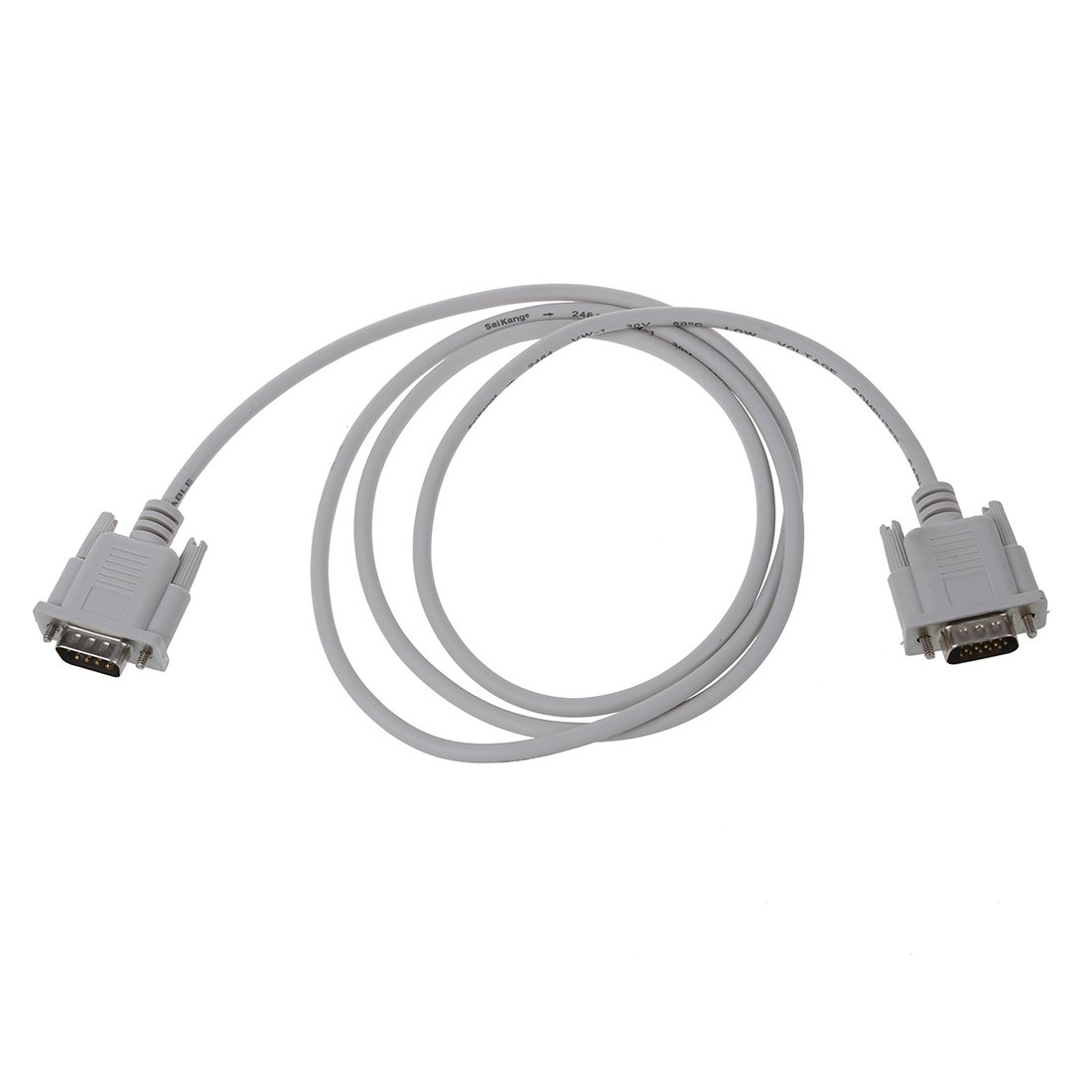VGA DB15 Male to RS232 DB9 Pin Male Cable/Video Graphic Cable (White, 1.5M)