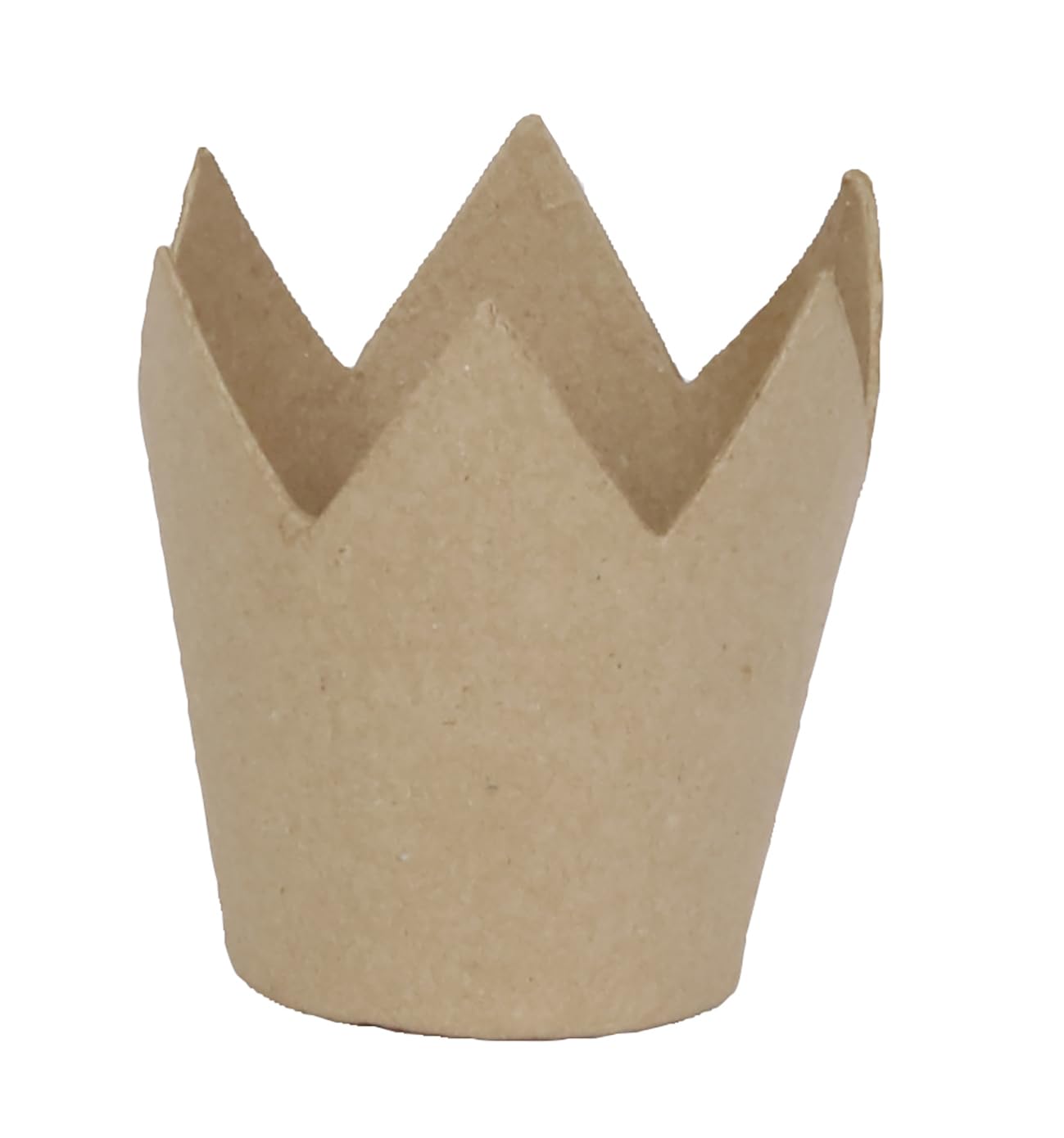 Décopatch AC880Cpack - Un Lot de 5 Supports en Papier brun mâché 8x8x8 cm, Coupelle couronne