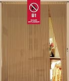 Kaikoon Fadenvorhang 150 cm x 300 cm currygelb gold in B1 schwer entflammbar